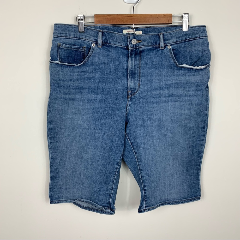 Denim Bermuda Shorts - Blue Women's Shorts
